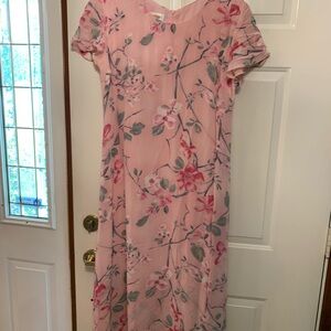 Talbots Pink Floral Maxi Dress